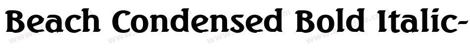 Beach Condensed Bold Italic字体转换